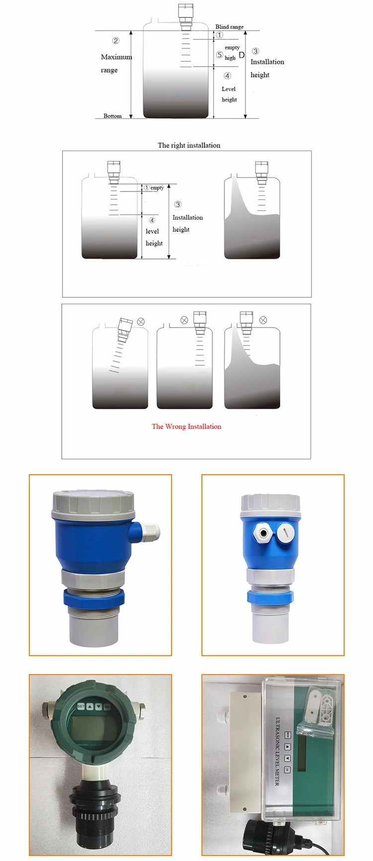 Long Range Car Parking System Ultrasonic Water Level Sensor