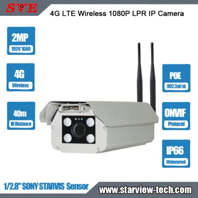 4G LTE Wireless 2.0MP 1080P Riconoscimento targa Anpr Lpr Sistema di lettura per acquisizione telecamera di sicurezza IP Lpr di parcheggio